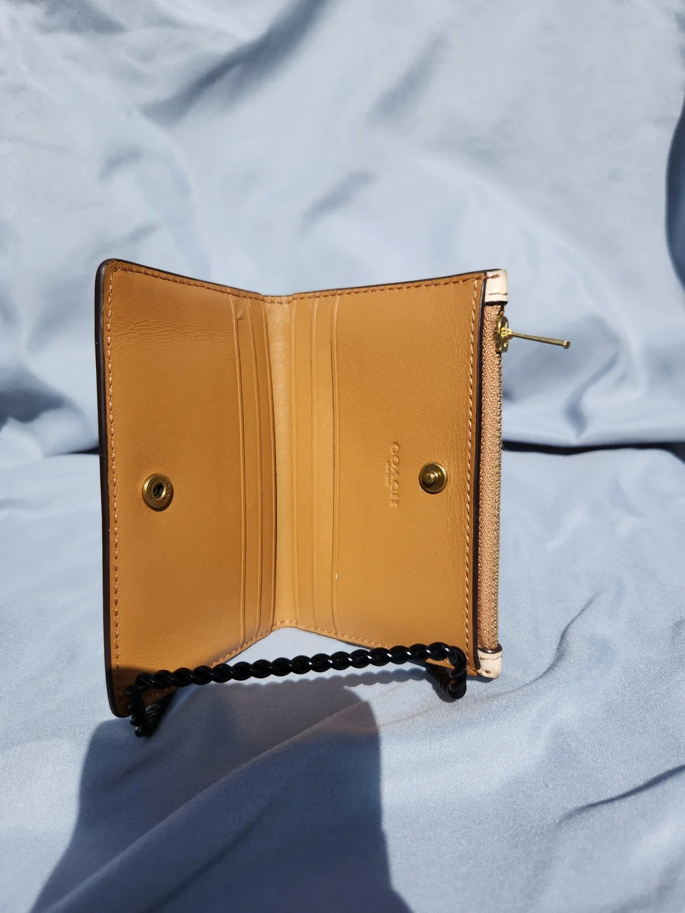 Coach compact leather